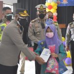 HUT Lalu Lintas Ke 66 Tahun 2021  Polres Pasuruan Kota Menggelar Vaksinasi Dan Pengangkatan Orang Tua Asuh