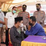 Polresta Sidoarjo Masifkan Vaksinasi Serentak Di Pesantren Dan Rumah Ibadah