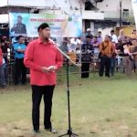 Bupati Meresmikan Pembukaan Turnamen Pertandingan Sepak Bola PSBA Di Alun-Alun Arjasa
