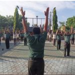 Jaga Kesehatan, Militer & PNS Kodim Mojokerto Senam Winchu