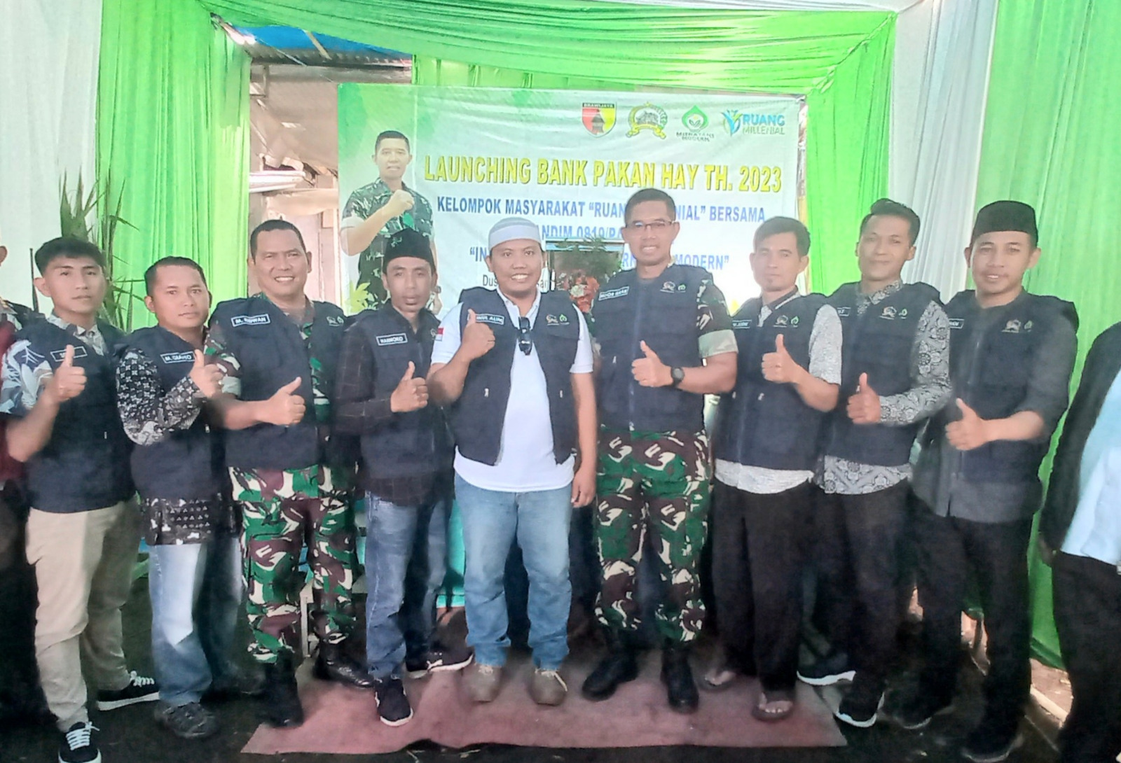 Dandim 0819 Bersama Petani Milenial Launching Bank Pakan HAY