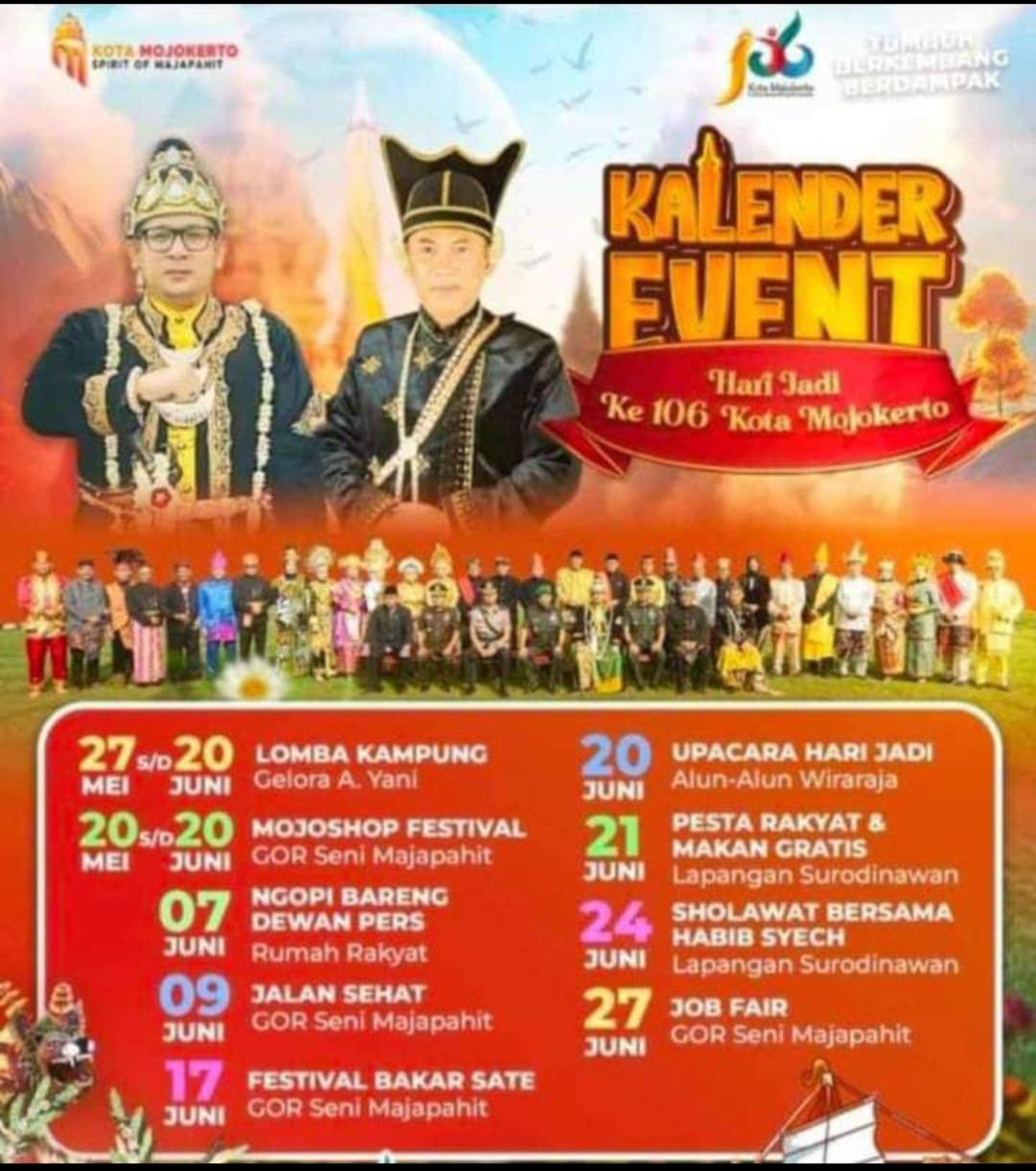 106 Tahun Kota Mojokerto, Berikut Rangkaian Acaranya