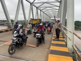 Perbaikan Jembatan Kapuas 2 Sebabkan Kemacetan Parah, Satlantas Polres Kubu Raya Atur Arus Lalu Lintas