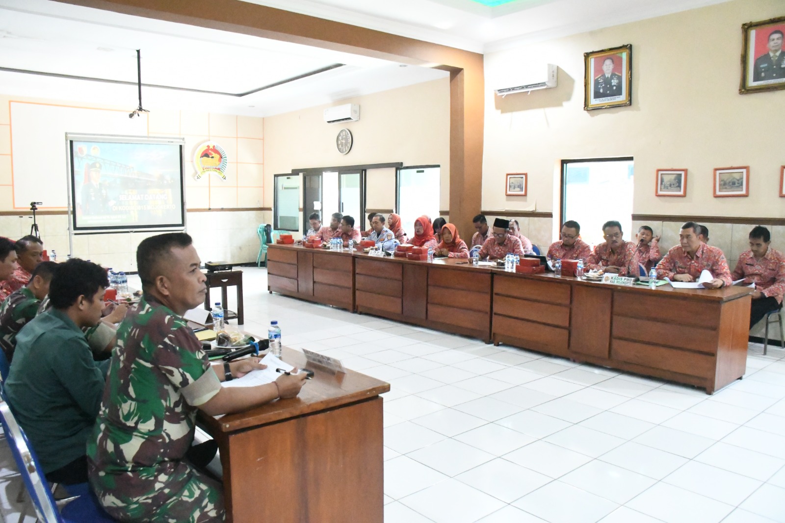 Kodim 0815 Bareng Pemkab Mojokerto Gelar Rakor Persiapan TMMD Ke-121 Tahun 2024