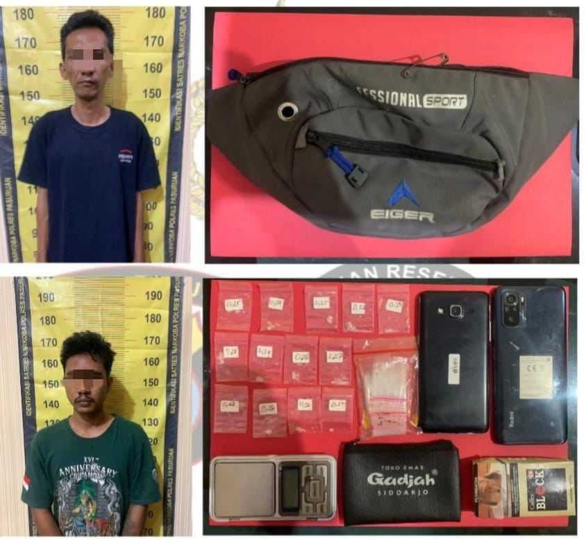 Dalam 2 Hari, Polres Pasuruan Berhasil Ungkap 3 Kasus Pengedar Sabu – Sabu