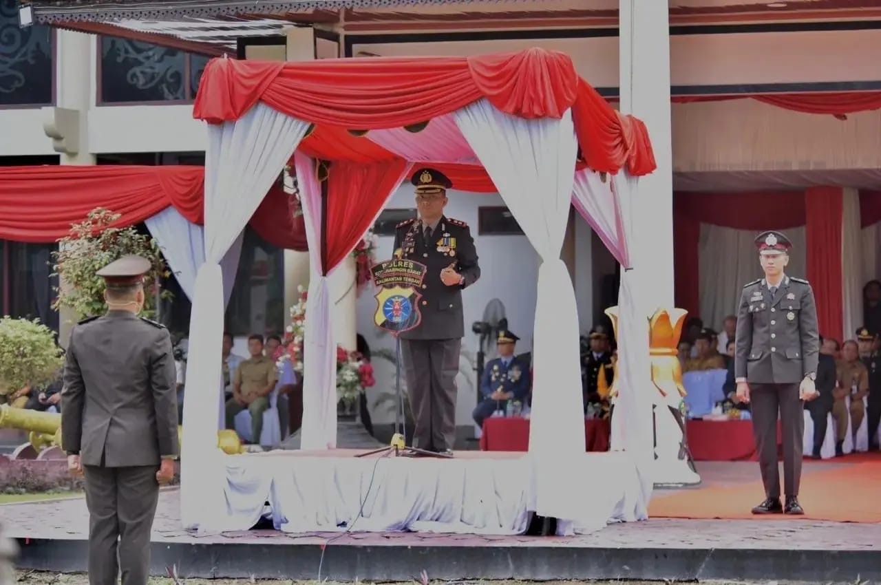 Polres Kobar Gelar Upacara Peringatan Hari Bhayangkara Ke-78