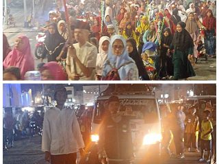 Pergantian Tahun Baru Islam 1 Muharram, Warga Kelurahan Karanganyar Menggelar Arak Arakan Obor