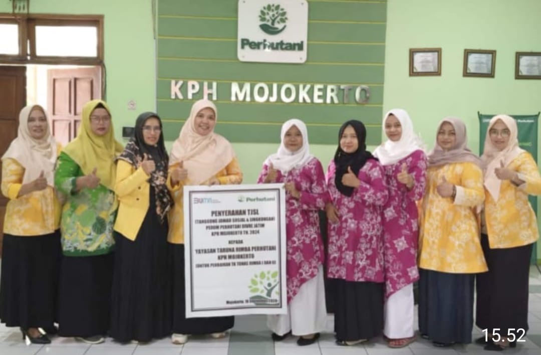 Perhutani Mojokerto Salurkan Bantuan TJSL Dukung Pendidikan TK Tunas Rimba