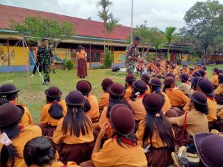 Satgas Yonzipur 5/ABW Bangkitkan Semangat Dan Bangun Jiwa Nasionalisme Melalui Pramuka di Perbatasan