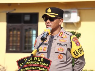 Kapolres Kobar Pimpin Upacara Sertijab