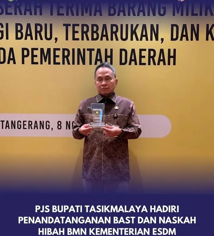PJS Bupati Tasikmalaya Hadir Penandatanganan BAST Dan Naskah Hibah BMN Kementrian ESDM