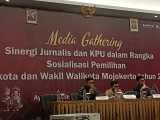 KPU Kota Mojokerto Gelar Media Gathering, Sosialisasi Tahapan Pemilihan Wali Kota dan Wakil Wali Kota Mojokerto Tahun 2024