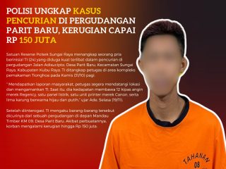 Polisi Ungkap Kasus Pencurian di Pergudangan Parit Baru, Kerugian Capai Rp 150 Juta