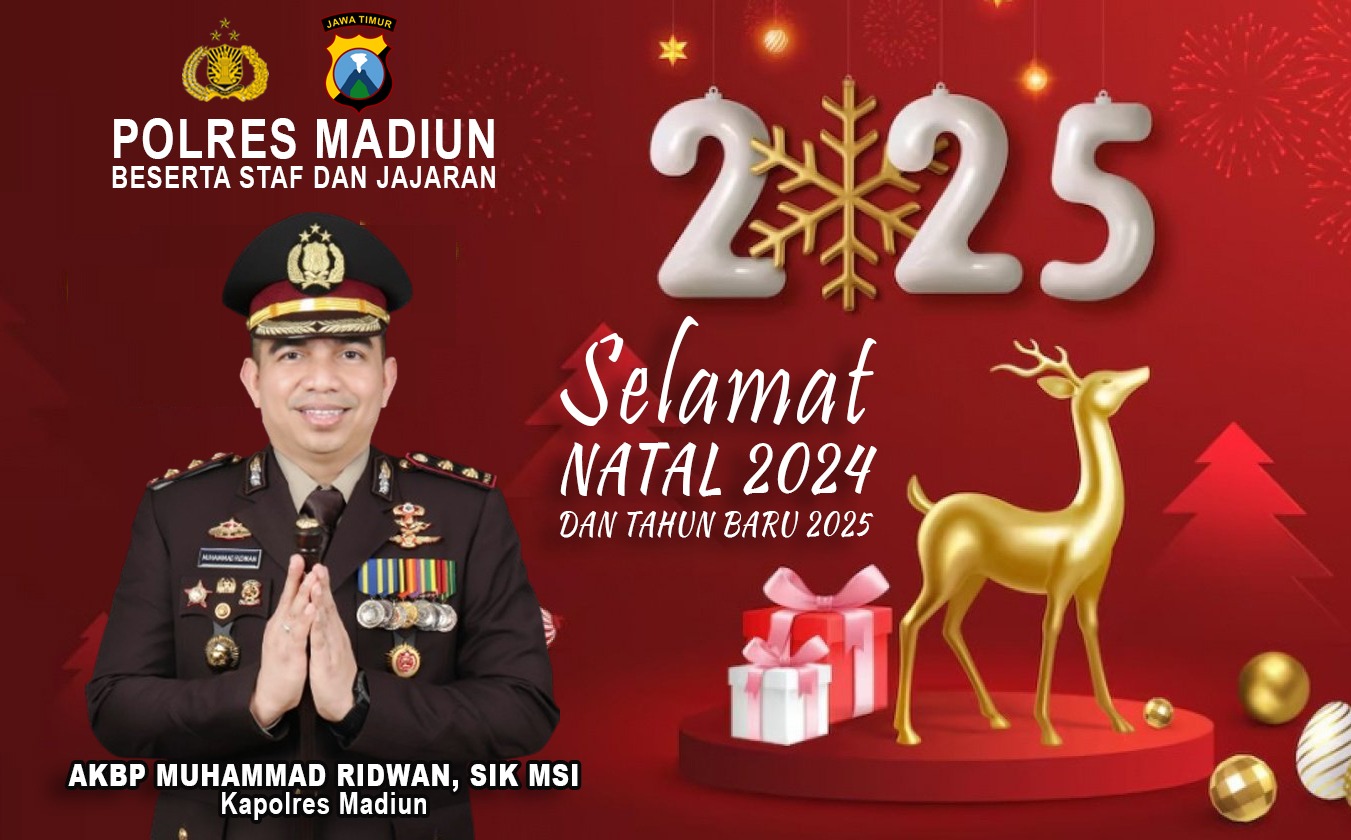 POLRES MADIUN MENGUCAPKAN SELAMAT NATAL