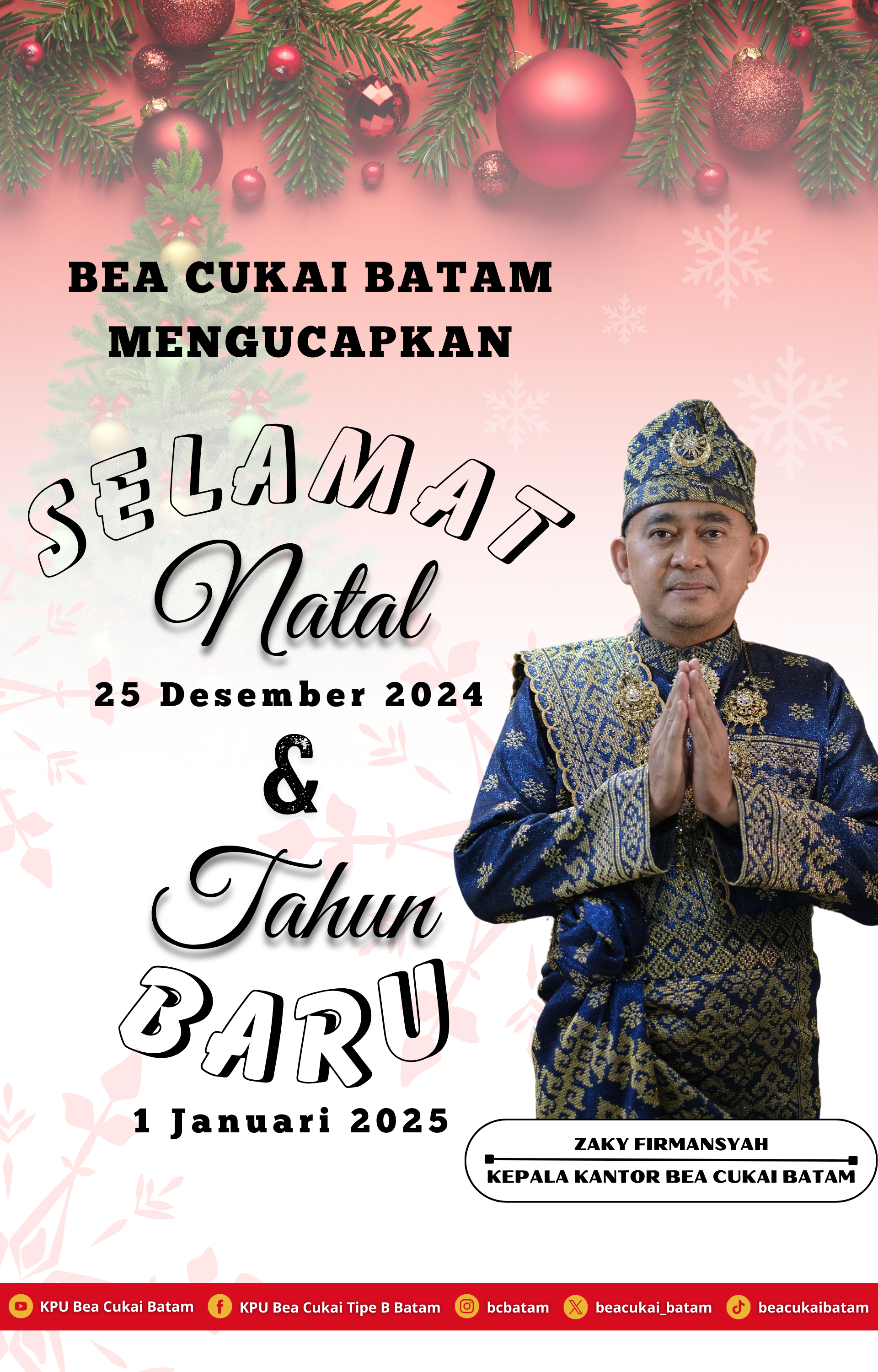 BEA CUKAI BATAM MENGUCAPKAN SELAMAT NATAL