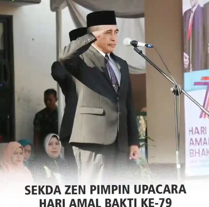 SEKDA Pimpin Upacara Hari Amal Bakti KE-79 Tingkat Kab. Tasikmalaya.