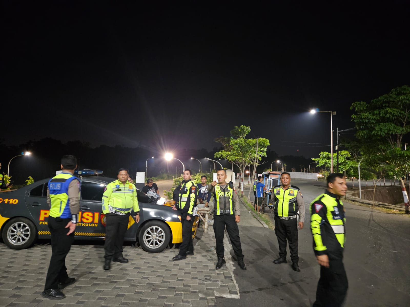 Amankan Malam Minggu, Polres Mojokerto Kota Siagakan Personel di Perbatasan Terluar