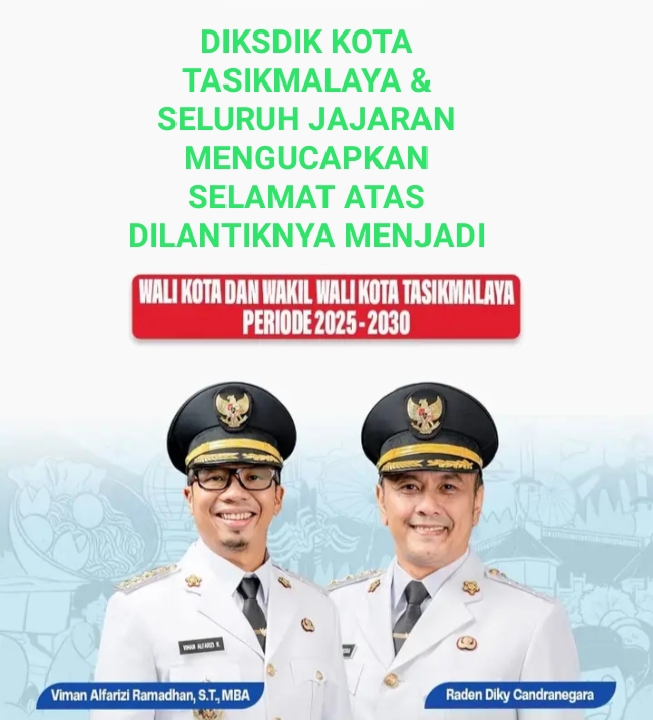 Selamat Atas Pelantikan Wali Kota Tasikmalaya