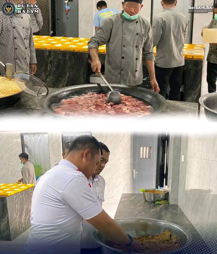 Pastikan Kualitas Makanan Warga Binaan, Karutan Batam Kontrol Langsung ke Dapur Sehat