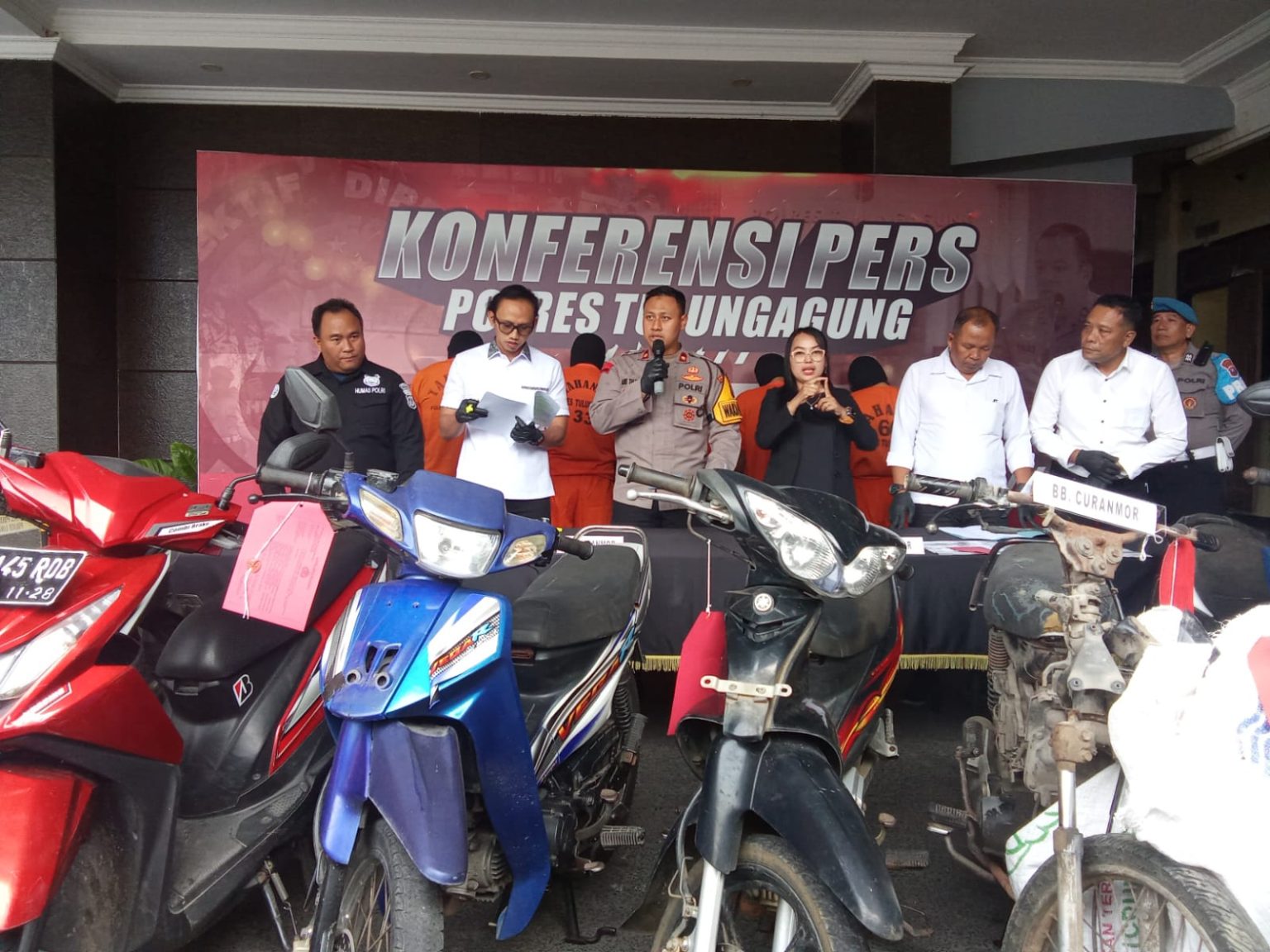 Polres Tulungagung Ungkap 6 Kasus Curanmor, 7 Pelaku Diamankan