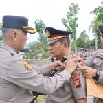 Kapolres Melawi Pimpin Upacara Kenaikan Pangkat Pengabdian Polri
