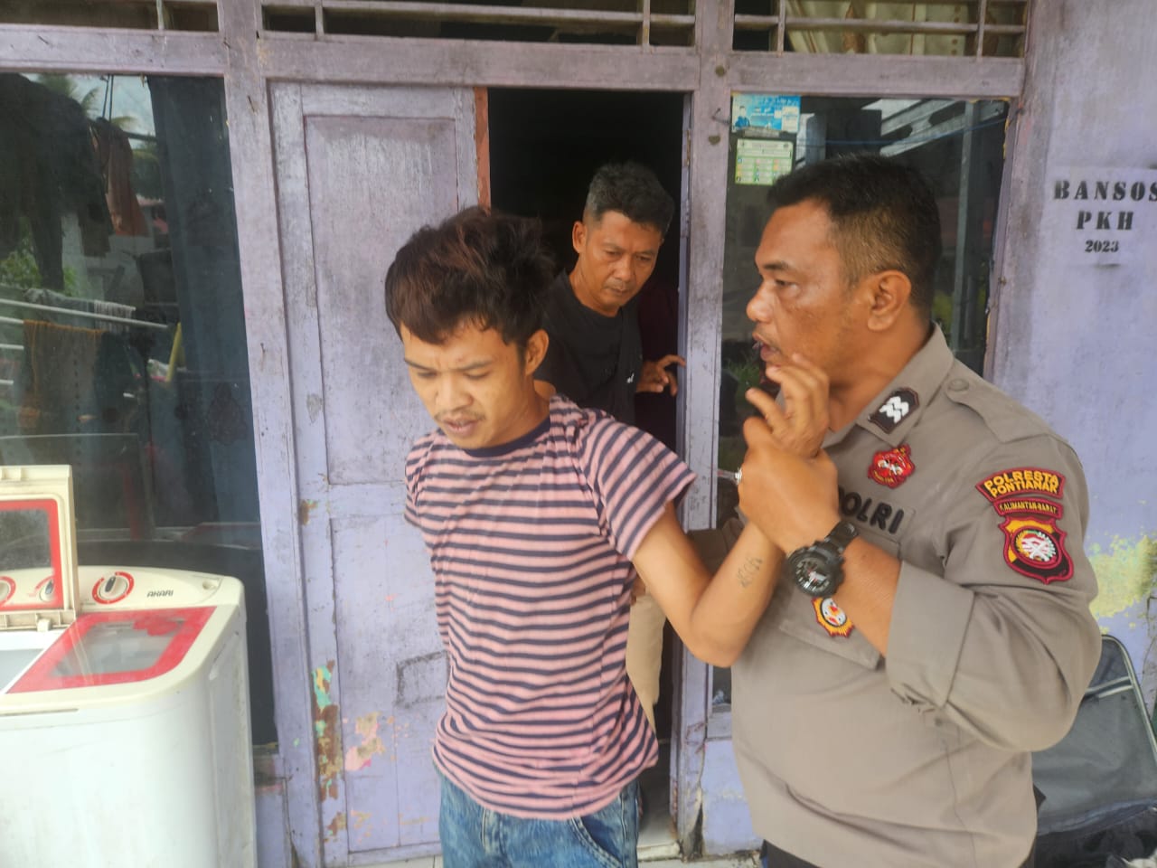 Gerak Cepat Unit Reskrim Polsek Pontianak Utara Amankan Pelaku KDRT