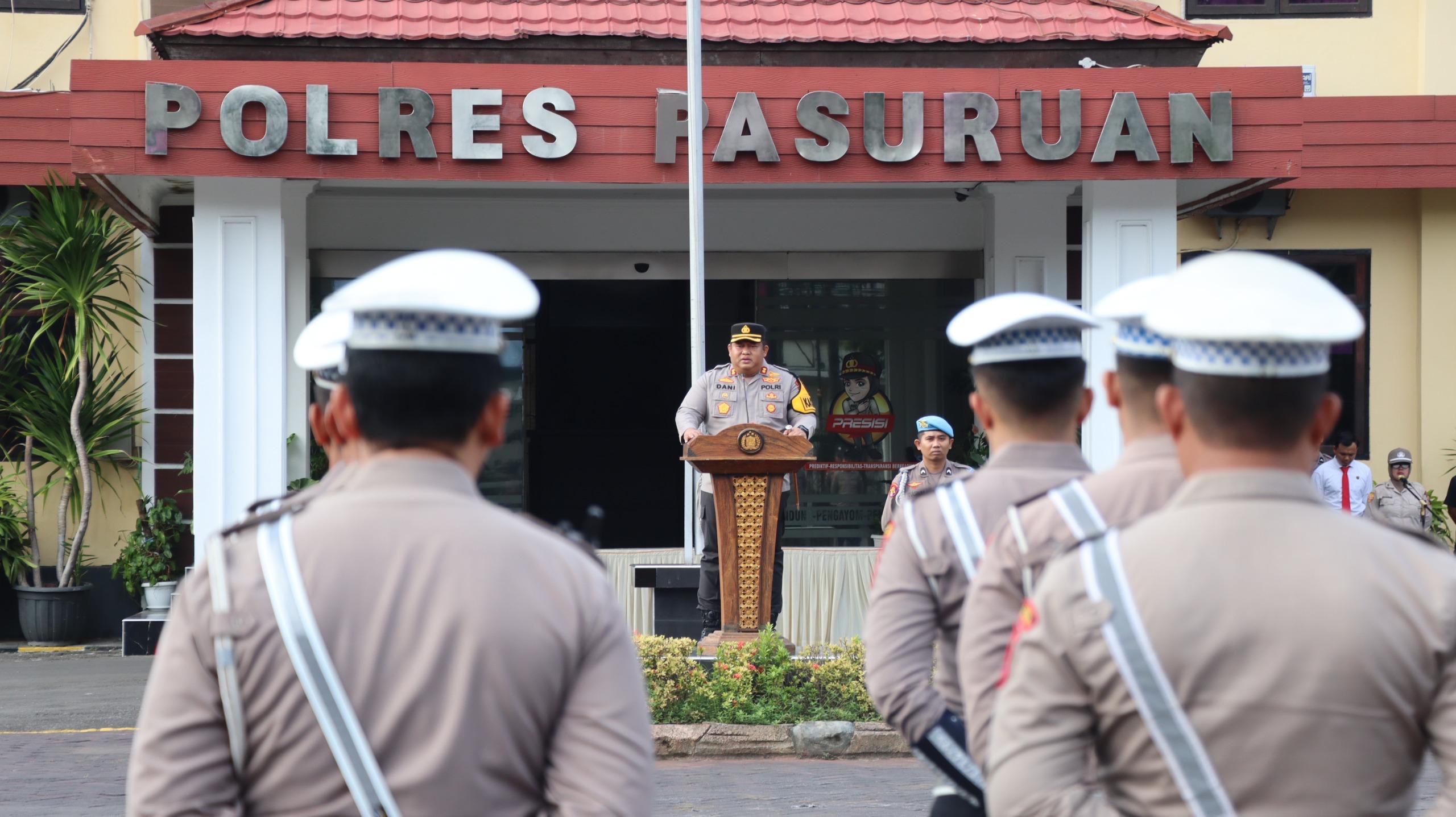 Hari Pertama Operasi Ketupat, Polres Pasuruan Sigap Siaga di Beberapa Titik Strategis