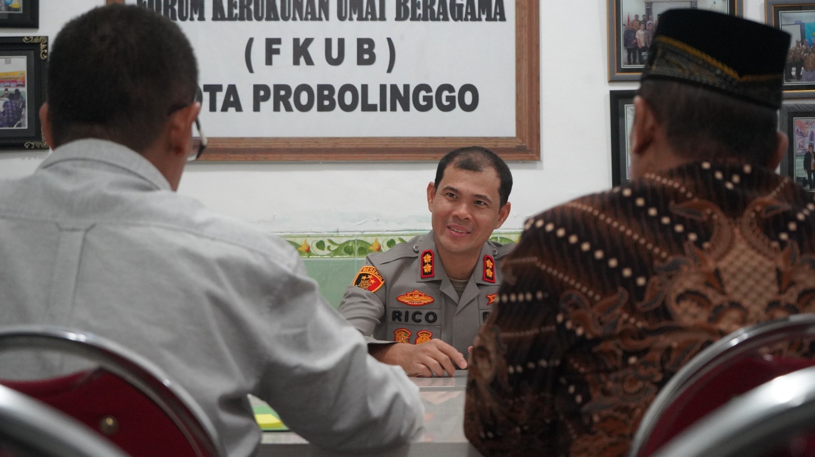 Pererat Silaturahmi, Kapolres Probolinggo Kota SIlaturahmi ke Pengurus FKUB