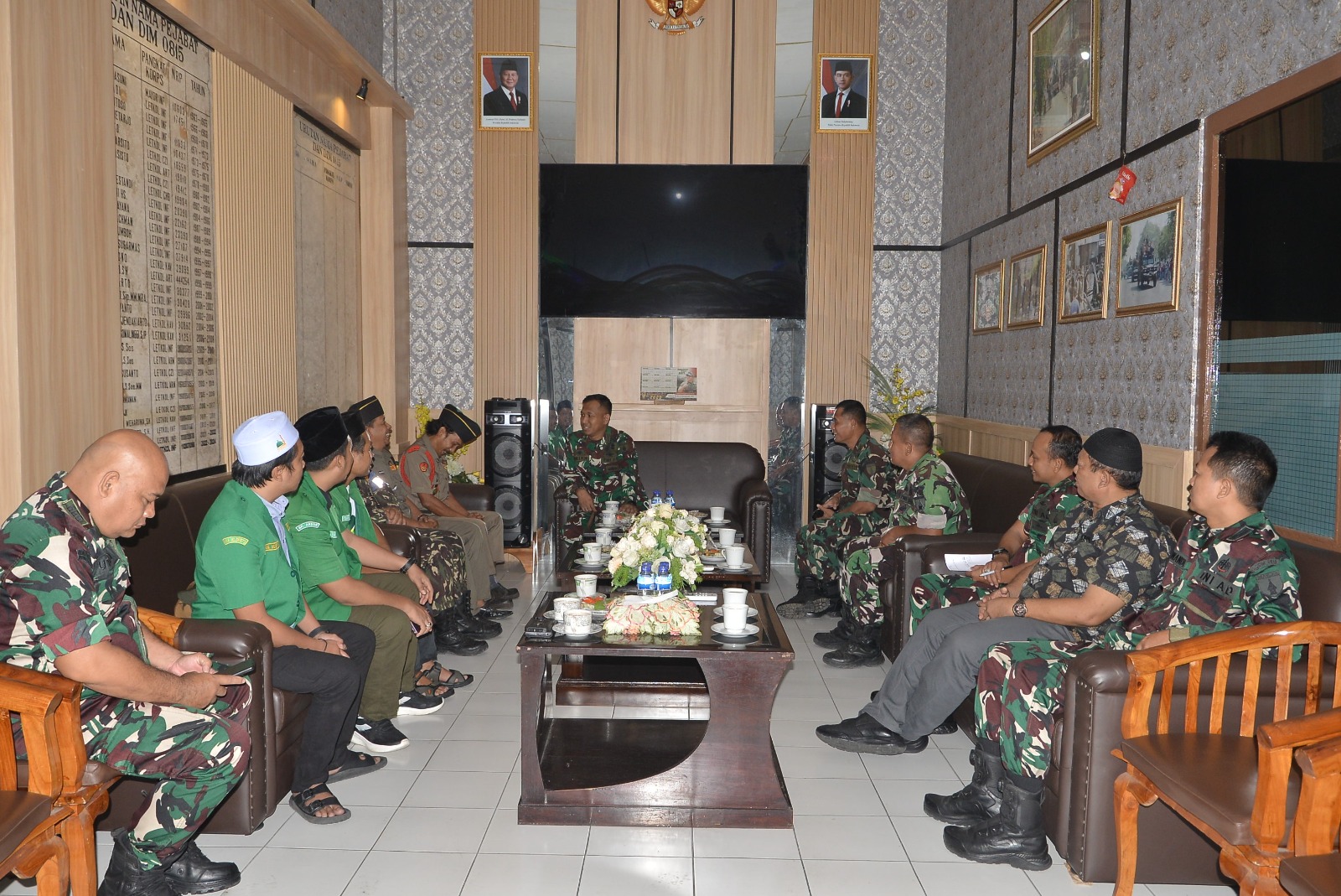 Kodim 0815/Mojokerto Terima Audiensi Pengurus GP Ansor & Banser Kabupaten Mojokerto