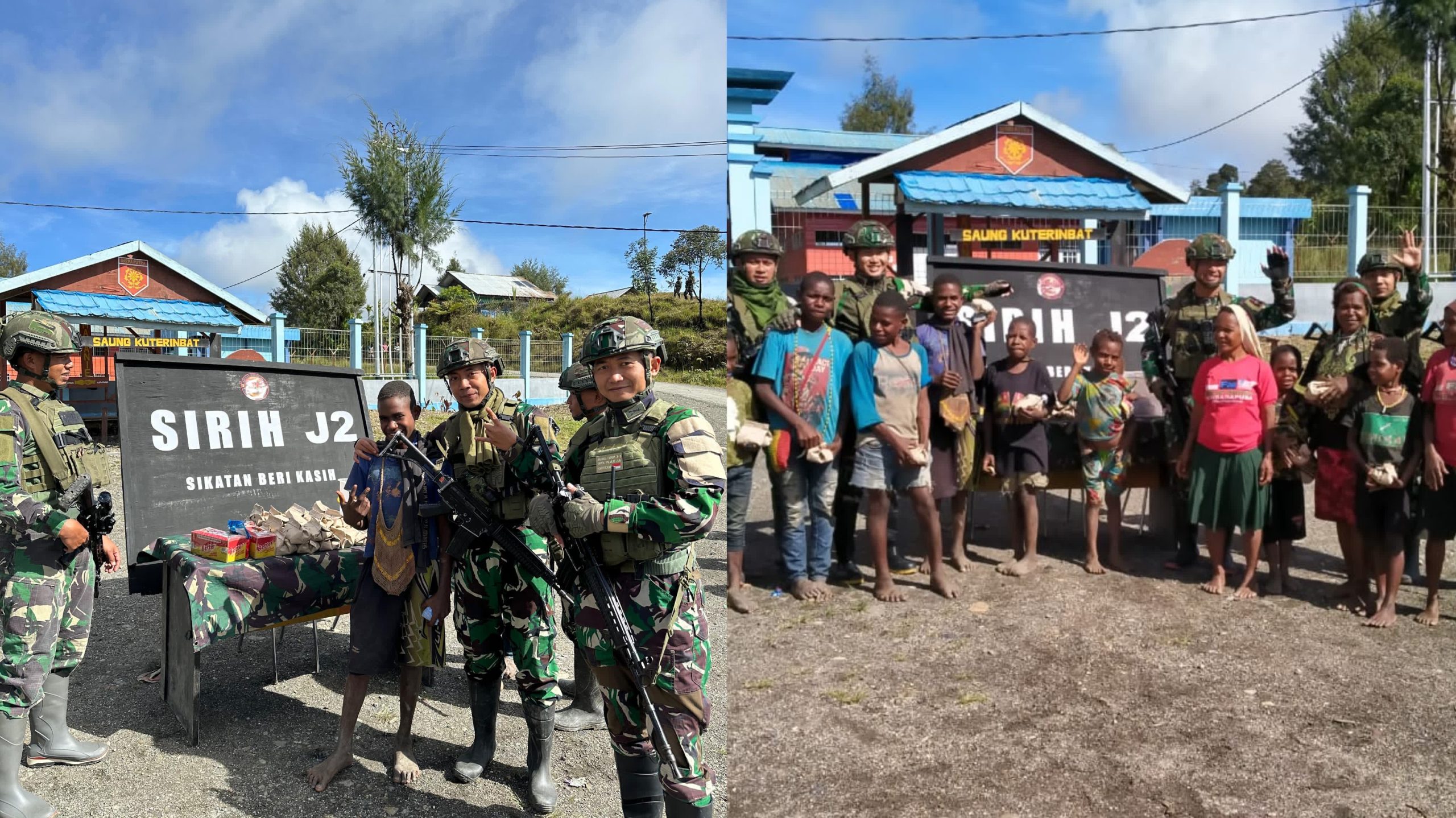 Satgas Yonif 500/Sikatan Gelar Kegiatan “SIRIH” untuk Masyarakat Papua, TNI Bagikan Kasih Lewat Makanan Bergizi dan Biskuit