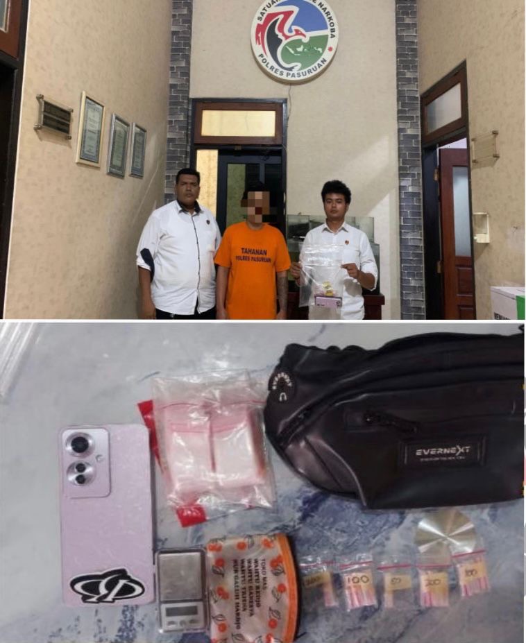 Polres Pasuruan Berhasil Ringkus Pengedar Sabu di Gempol, 16 Paket Sabu Diamankan