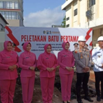 Kapolres Tulungagung bersama Bupati Letakkan Batu Pertama Pembangunan Gedung Tahtya Dharaka