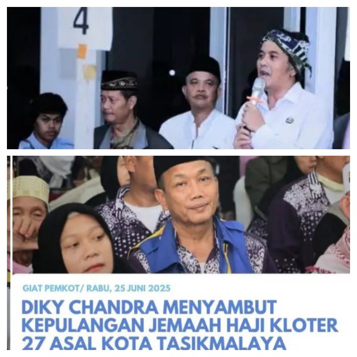 Kepulangan Jemaah Haji Kota Tasikmalaya Disambut Diky Chandra