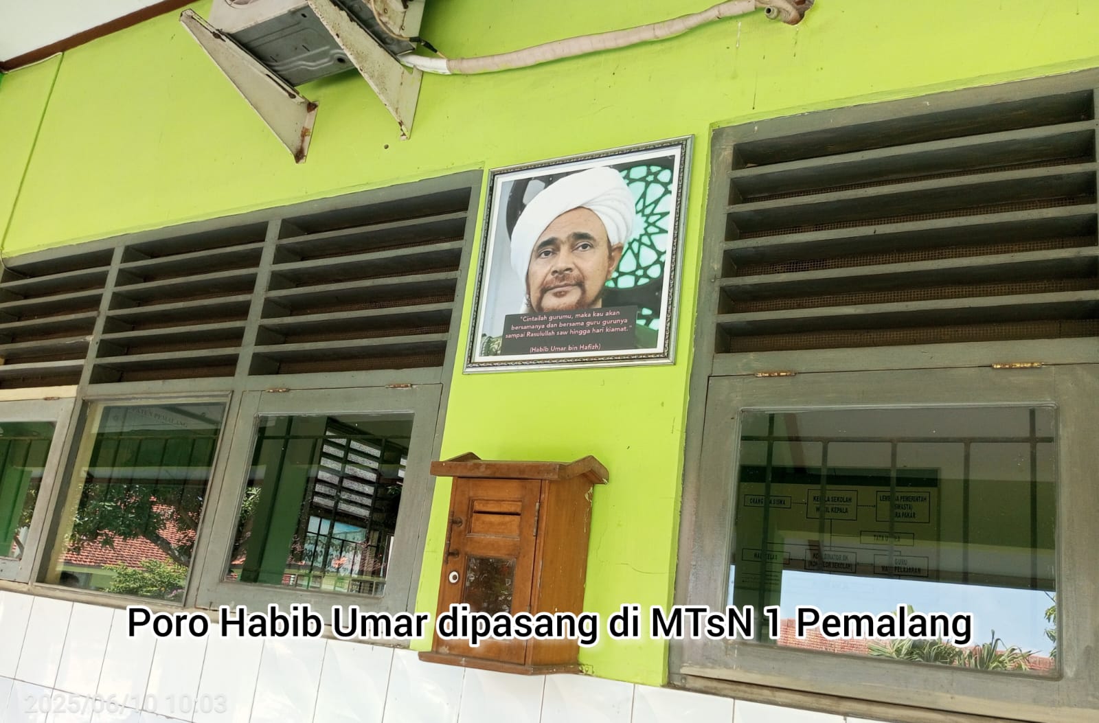 Jadi Polemik , Poto Habib Umar Yang Terpasang Di MTs Negeri 1 Pemalang Akan Diturunkan