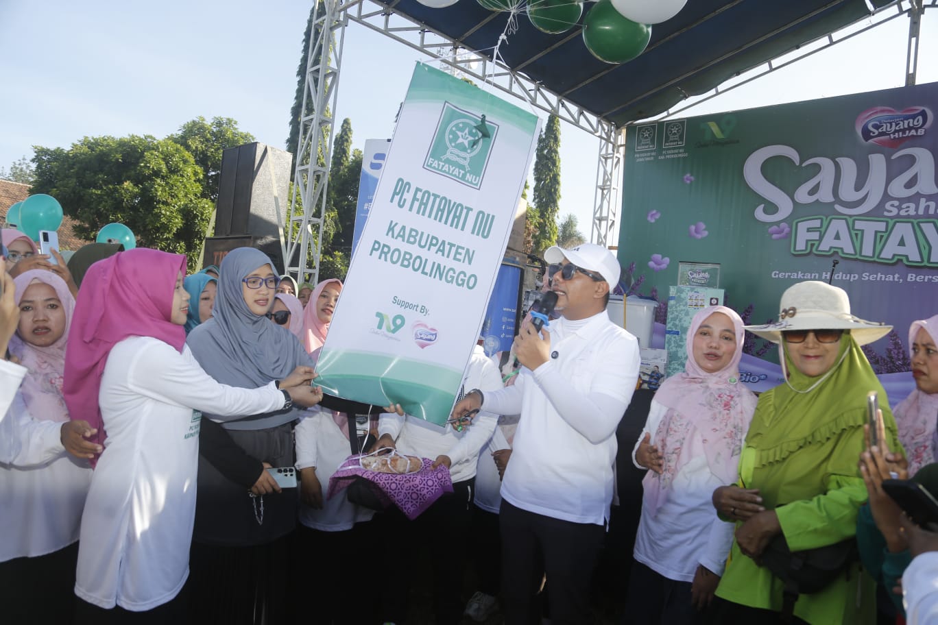 Peringati Harlah ke-75, PC Fatayat NU Gelar Jalan Sehat