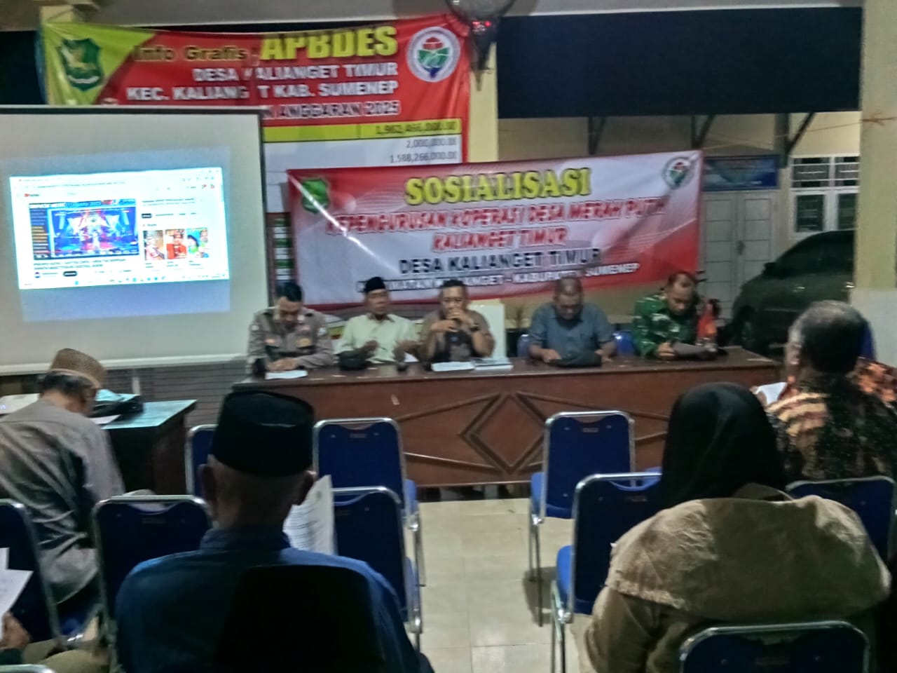 H.Syafrani Ketua Terpilih Koperasi Desa Merah Putih Mengadakan Sosialisasi Dengan 45 Ketua RT Desa Kalianget Timur