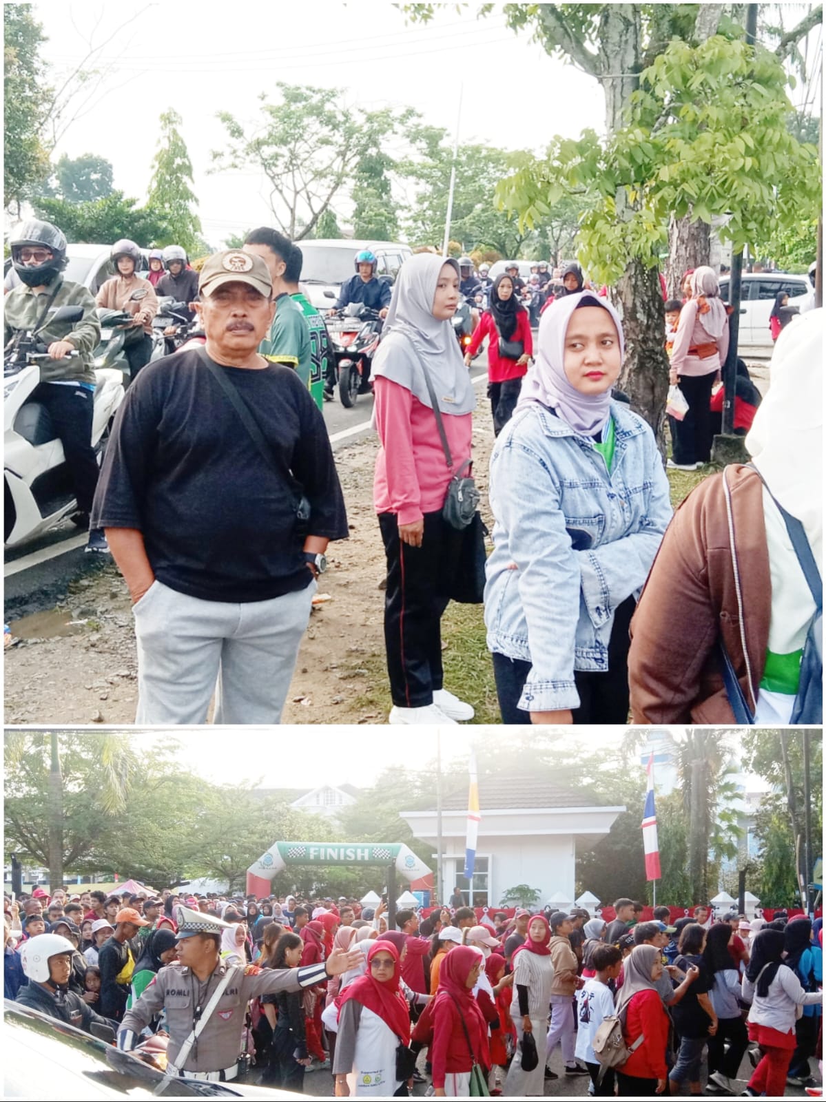 Peserta Gerak Jalan Sehat Dikantor Bupati Kubu Raya Kecewa Lantaran Banyak.Yang Tidak Mendapatkan Kupon