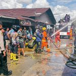 11 Ruko di Pasar Senggol Kuala Dua Ludes Terbakar, Diduga Karena Konsleting Listrik