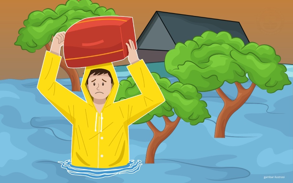 Hujan Deras Guyur Kubu Raya, Polres Kubu Raya Minta Warga Siaga Banjir Rob