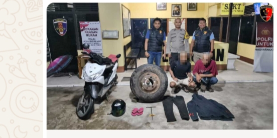 Sindikat Spesialis Pencurian Ban Dan Velg Truk Ditangkap Jajaran Polres Ketapang, Sudah Beraksi Di 11 Lokasi