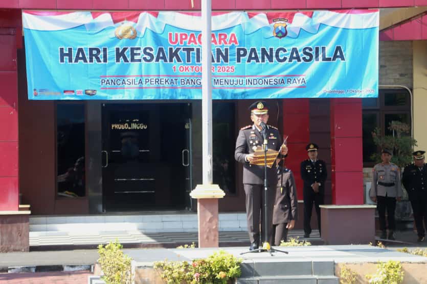 Kapolres Probolinggo Pimpin Upacara Peringatan Hari Kesaktian Pancasila