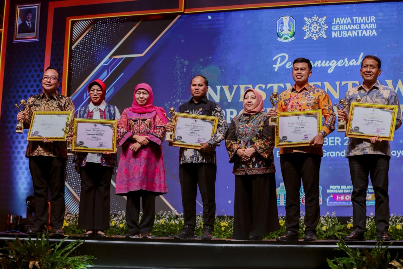 Konsisten Berprestasi, Kabupaten Gresik Raih Terbaik 1 Investment Award Jatim 2024