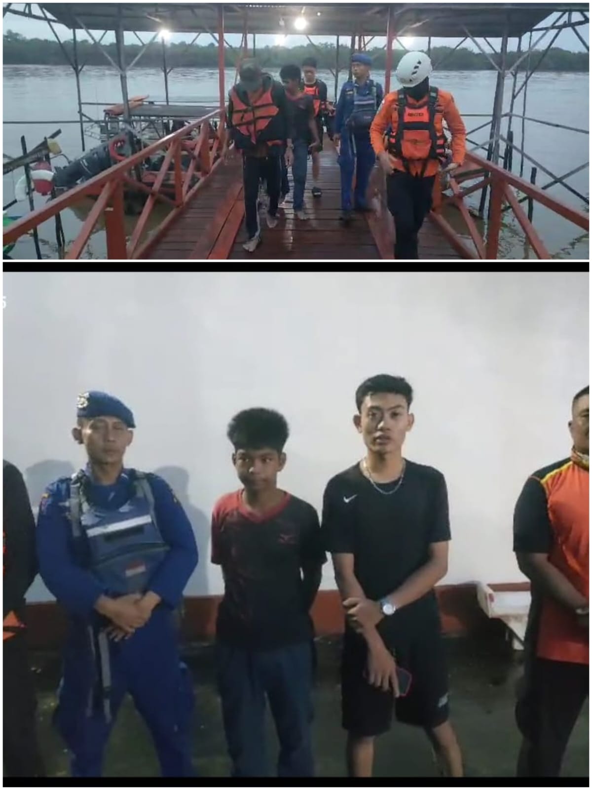 Sat Polairud dan Basarnas Ketapang Berhasil Evakuasi Nelayan Yang Mengalami Kebocoran Kapal