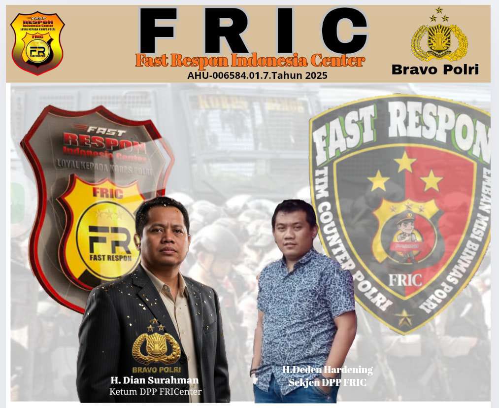 Ketum FRIC : Media Dan Jurnalis Tergabung Di FRIC Terseleksi Siap Mendukung Program Presiden RI dan Kapolri ” Siap Menjaga Marwah Polri “