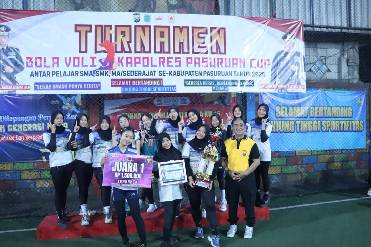 Kejayan dan Pandaan Sabet Juara, Kapolres Pasuruan Cup 2025 Berakhir Meriah