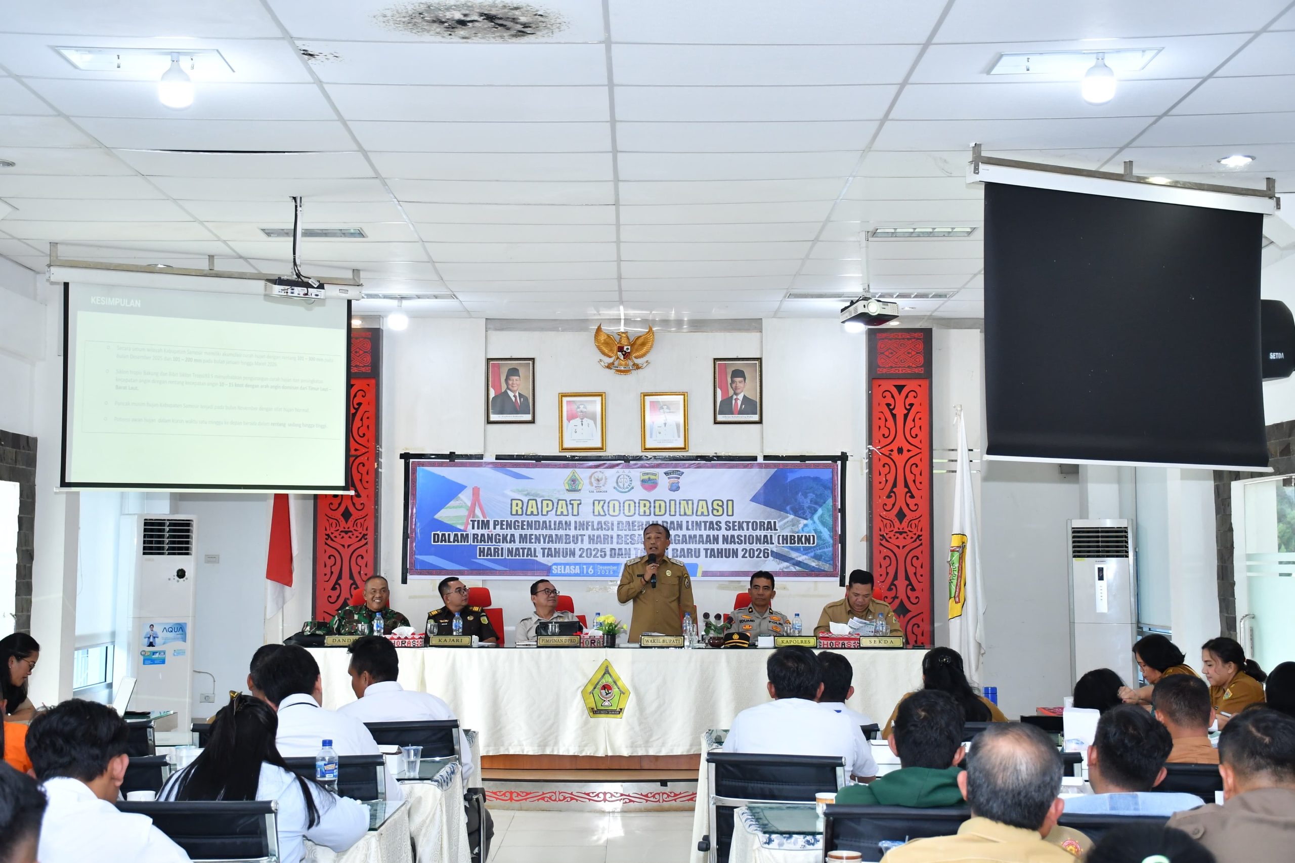 Jelang Nataru, Pemkab Samosir Rapat Koordinasi Pengendalian Inflasi dan Kesiapsiagaan Lintas Sektor