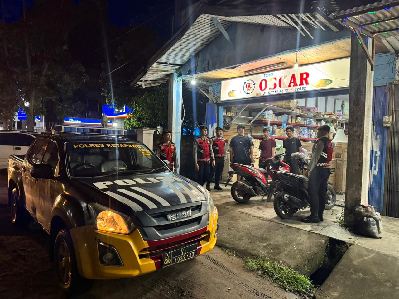 Antisipasi Gangguan Kamtibmas, Sat Samapta Polres Ketapang Laksanakan Patroli di Seputaran Kota Ketapang