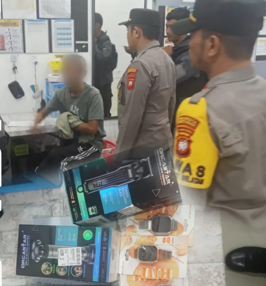 Sinergi Patroli Enggang Amankan Terduga Pelaku Pencurian di Swalayan Jalan Gajah Mada