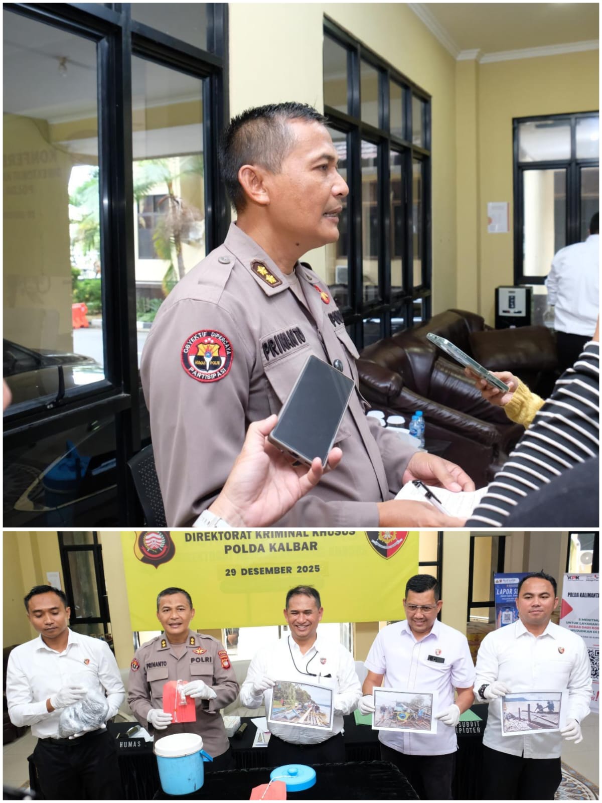 Ditreskrimsus Polda Kalbar intensifkan penindakan peti di aliran sungai, berhasil ungkap 7 kasus dengan 10 tersangka