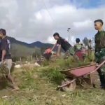 Satgas Yonif 500/Sikatan Gelar Bhakti Sosial Bersama Warga Bilogai, Wujud Nyata Kemanunggalan TNI–Rakyat